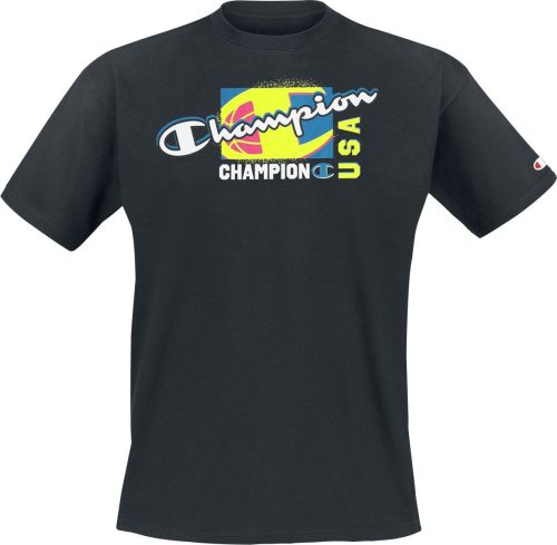Champion Tričko Neon Spray s klasickým výstřihem Tričko černá