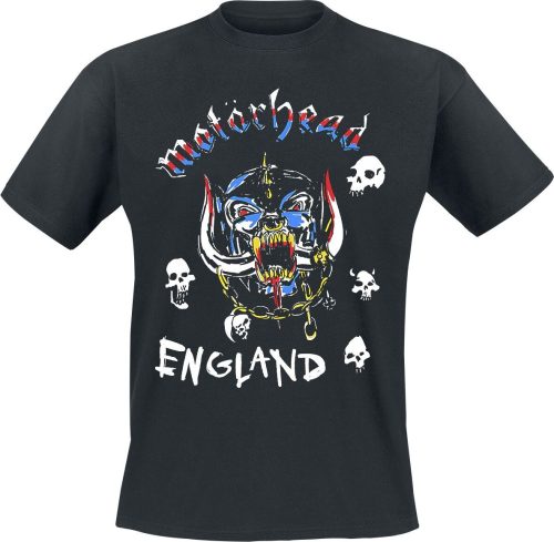 Motörhead England Doodle Tričko černá