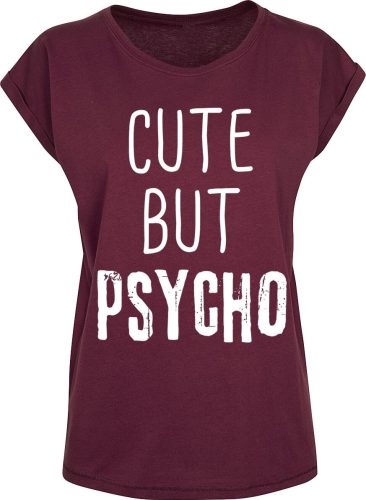 Cute But Psycho Dámské tričko burgundská červeň