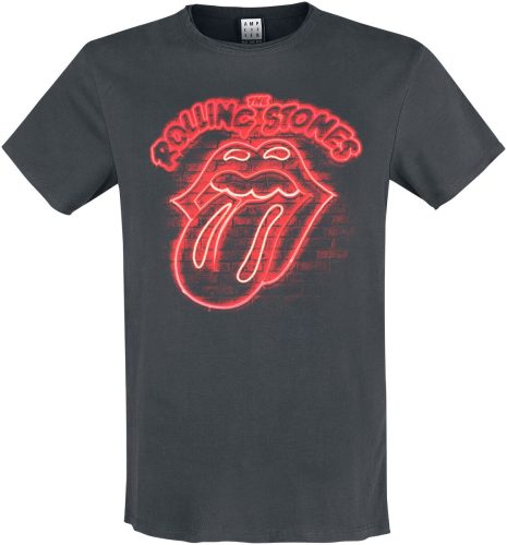 The Rolling Stones Amplified Collection - Neon Light Tričko charcoal