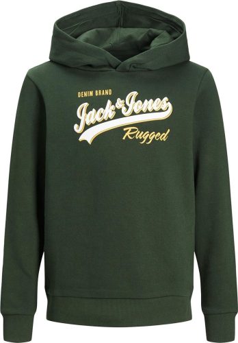 Jack & Jones Mikina s kapucí Logo detská mikina s kapucí zelená