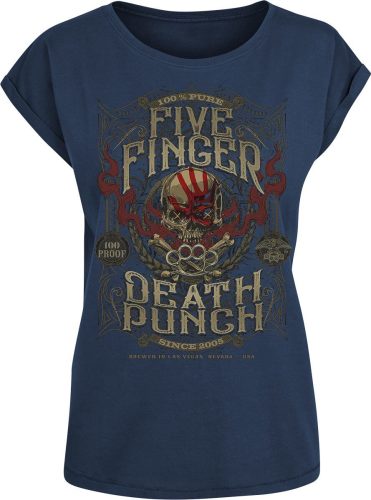 Five Finger Death Punch 100 Proof Dámské tričko námořnická modrá