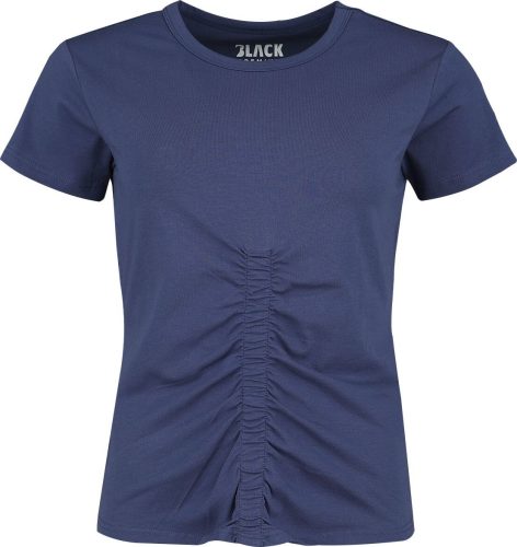 Black Premium by EMP Modré tričko s řasením vpředu Dámské tričko modrá