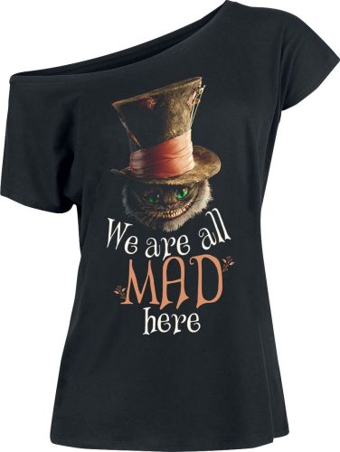 Alice in Wonderland We Are All Mad Here Dámské tričko černá