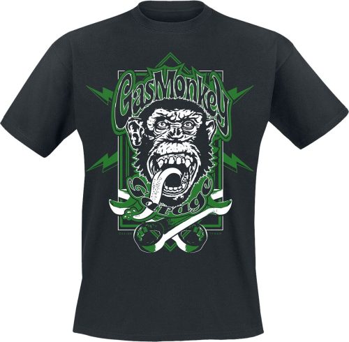 Gas Monkey Garage Green Spanner Tričko černá