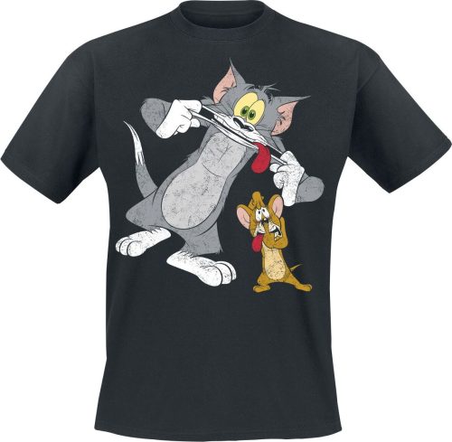 Tom And Jerry Funny Faces! Tričko černá