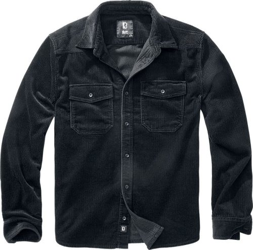 Brandit Klasická manšestrová košile Košile černá