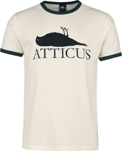 Atticus Tričko s lemy Brand logo Tričko přírodní