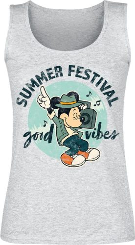 Mickey & Minnie Mouse Summer Festival - Good Vibes Dámský top šedá