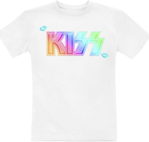 Kiss Kids - Pride Gradient Logo detské tricko bílá