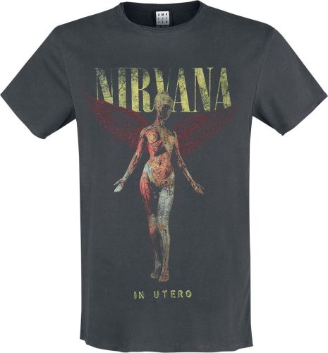 Nirvana Amplified Collection - In Utero Tričko charcoal