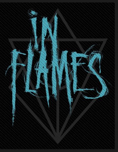 In Flames Scratched Logo nášivka cerná/modrá