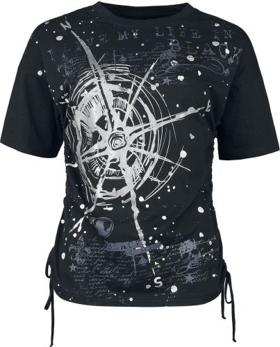 Black Premium by EMP T-Shirt With Shiny Silver Frontprint Dámské tričko černá