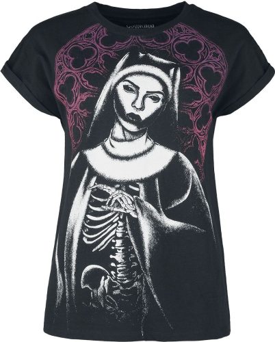 Gothicana by EMP T-Shirt With Nun Print Dámské tričko černá