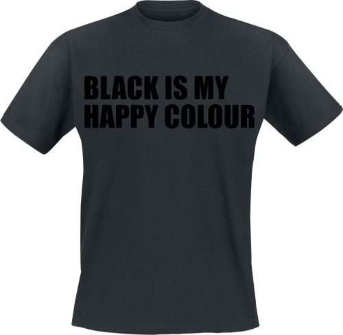 Sprüche Black Is My Happy Colour Tričko černá