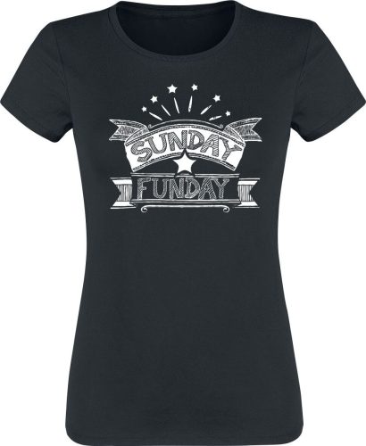 Sprüche Sunday Funday Dámské tričko černá