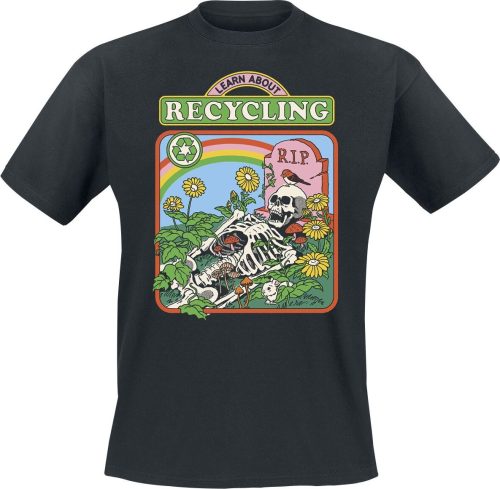 Steven Rhodes Learn About Recycling Tričko černá