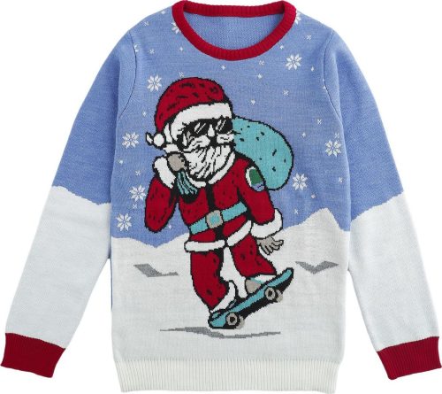 Ugly Christmas Sweater Skating Santa detská mikina vícebarevný