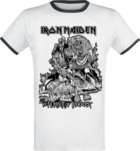 Iron Maiden Number Of The Beast Tričko bílá
