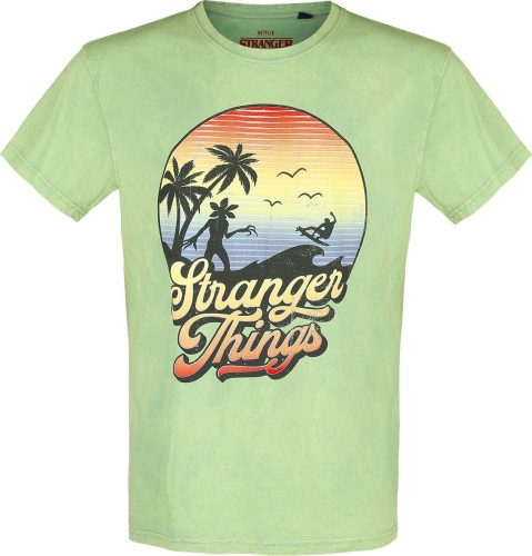 Stranger Things Surf Tričko zelená