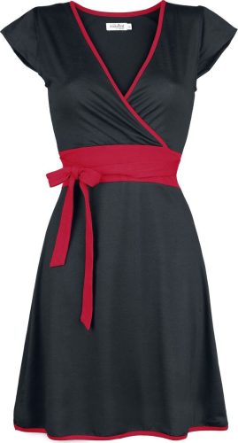 Innocent Hana Dress Šaty cerná/cervená