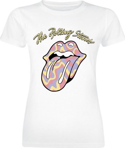 The Rolling Stones Funky Stripe Tongue Dámské tričko bílá