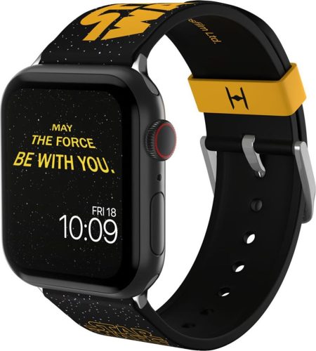 Star Wars Řemínek na smart hodinky MobyFox - Galactic vyměněn náramek cerná/žlutá