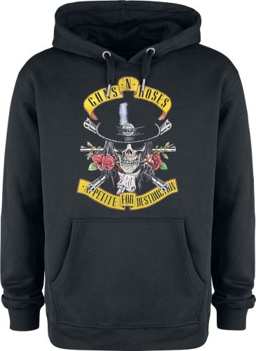 Guns N' Roses Amplified Collection - Top Hat Skull Mikina s kapucí černá