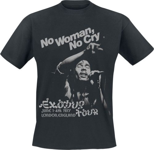 Bob Marley No Woman No Cry Tričko černá