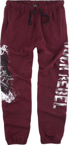 Rock Rebel by EMP Joggingové kalhoty s potiskem Tepláky červená