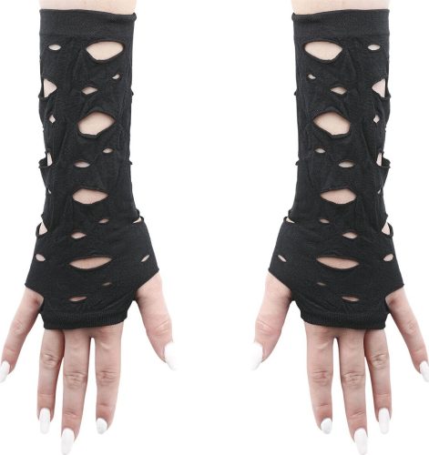 Banned Alternative Layne Cut Out Hand Warmers rukavice bez prstů černá