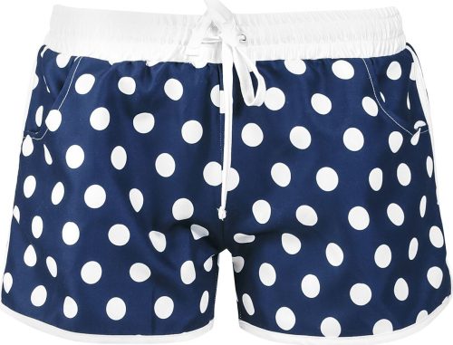 Pussy Deluxe Dívčí šortky Big Dots Dámské šortky - Boardshorts námornická modr/bílá