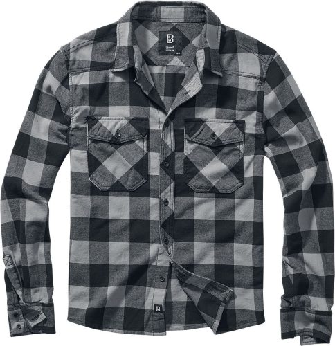 Brandit Checkshirt Košile cerná/uhlová