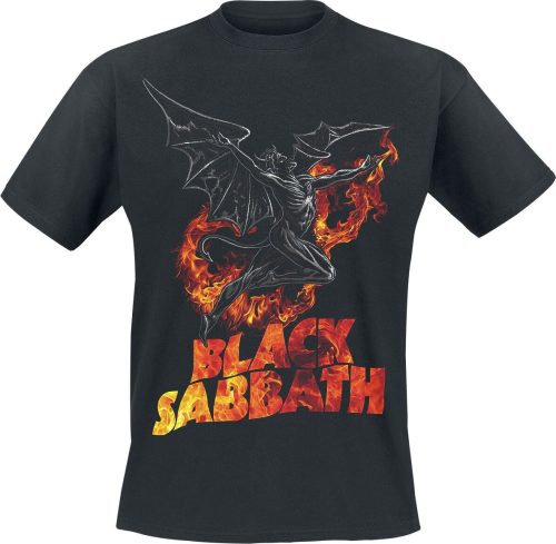 Black Sabbath Burning Demon Tričko černá