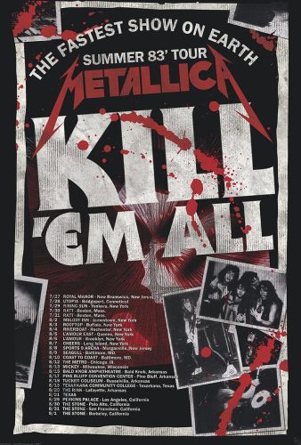 Metallica Kill´Em All 83 Tour plakát vícebarevný