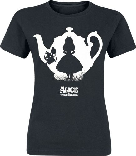 Alice in Wonderland Teapot Dámské tričko černá
