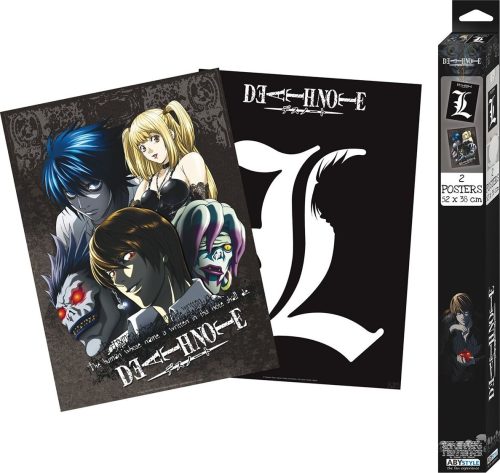 Death Note L and Group - sada 2 ks plakátů s Chibi designem plakát vícebarevný