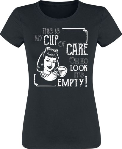 Sprüche This is My Cup Of Care Dámské tričko černá