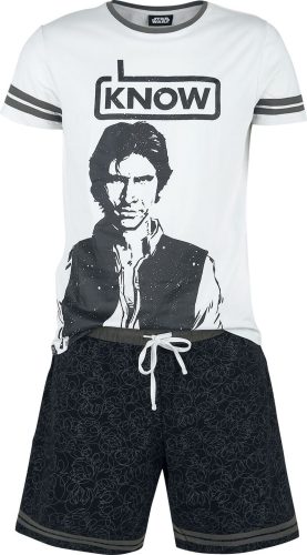 Star Wars Han Solo - I Know pyžama šedá/cerná