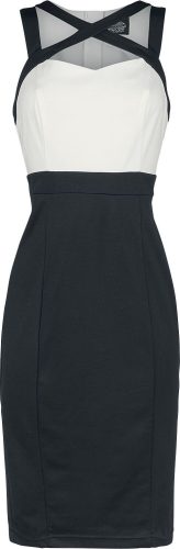 H&R London Dvoubarevné šaty Tamika Šaty cerná/bílá