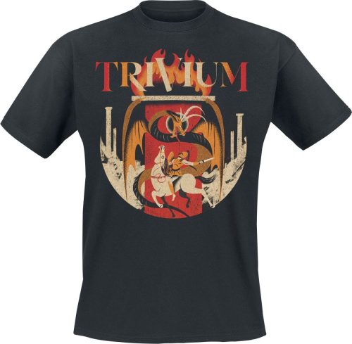 Trivium Knights Vs Dragons Tričko černá