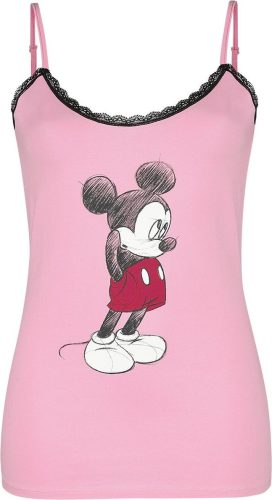 Mickey & Minnie Mouse Minni Maus Dámský top světle růžová