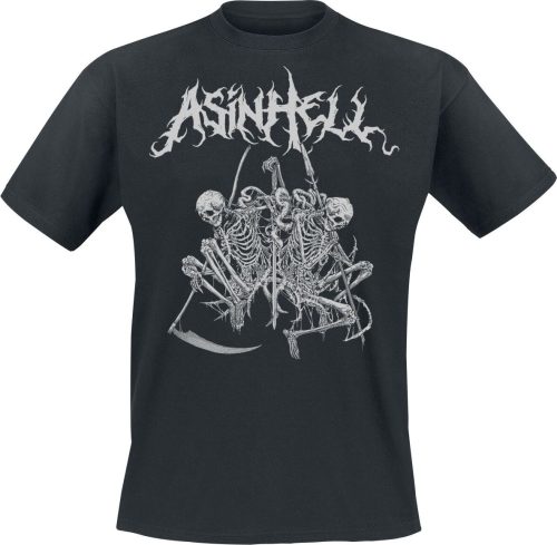 Asinhell Scythe And Spear Skeletons Tričko černá