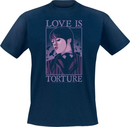 Wednesday Love Is Torture Tričko námořnická modrá