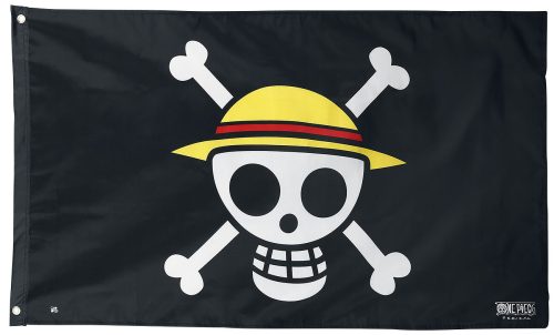 One Piece Skull vlajka černá