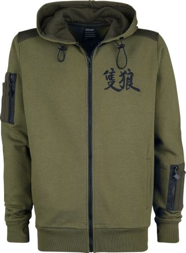 Sekiro: Shadows Die Twice Shinobi Mikina s kapucí na zip zelená