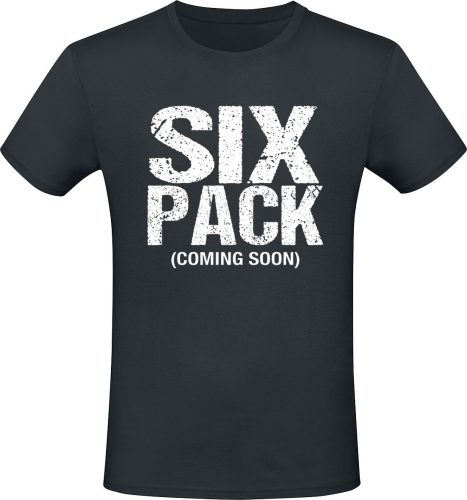 Sprüche Six Pack Coming Soon Tričko černá