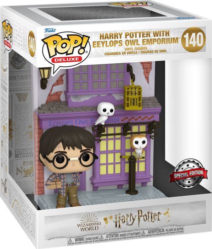 Harry Potter Vinylová figurka č. 140 Harry Potter with Eeylops Owl Emporium (Pop! Deluxe) Sberatelská postava standard