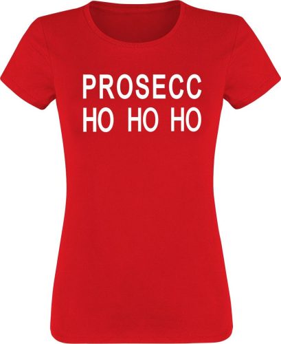Alcohol & Party Prosecc Ho Ho Ho Dámské tričko červená