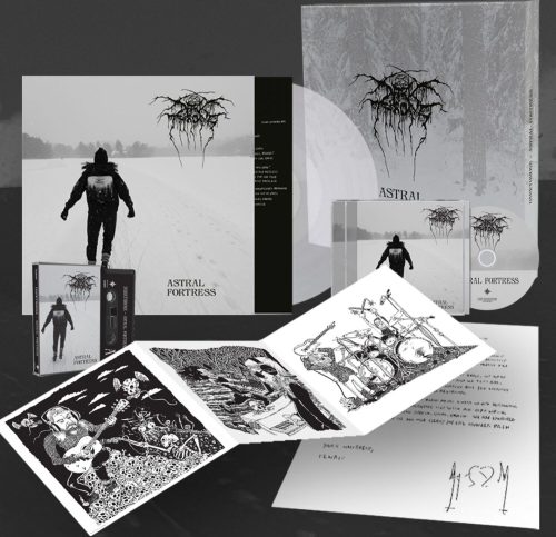 Darkthrone Astral fortress LP & CD & MC transparentní